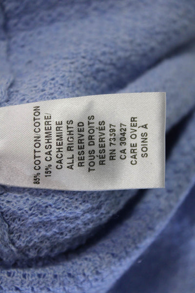 Raffi Unisex Pullover Sweater Light Blue Cashmere Blend Long Sleeve Size L