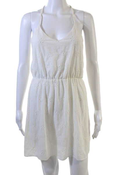 Dolce Vita Womens Mini Sundress White Floral V-Neck Spaghetti Strap Tie Size XS