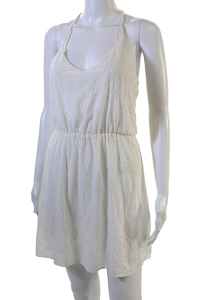 Dolce Vita Womens Mini Sundress White Floral V-Neck Spaghetti Strap Tie Size XS