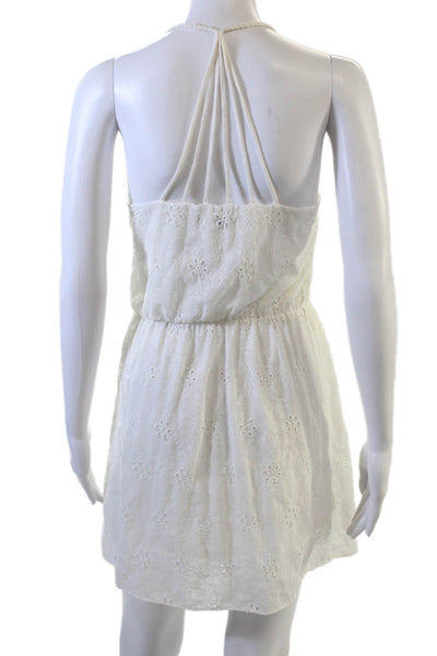 Dolce Vita Womens Mini Sundress White Floral V-Neck Spaghetti Strap Tie Size XS