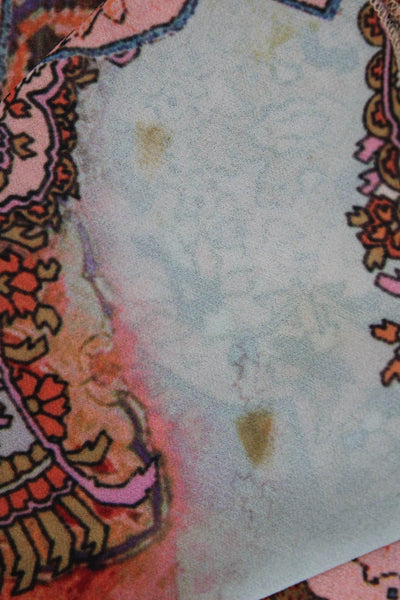 Neiman Marcus Women Shift Dress Light Blue Paisley Long Sleeve Size 4