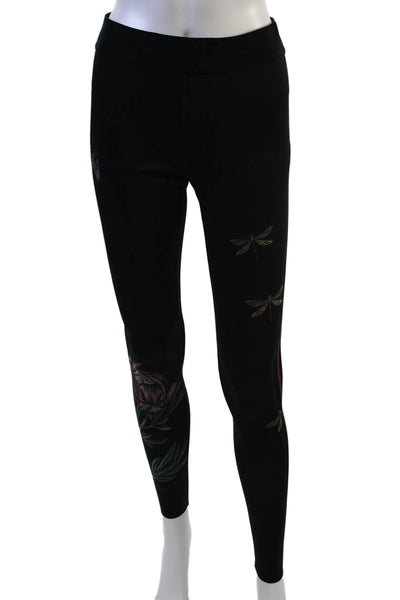 Noli Womens Black Floral Ankle Jeggings Size M
