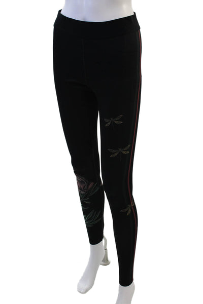 Noli Womens Black Floral Ankle Jeggings Size M