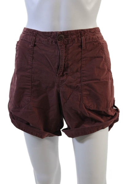 Sanctuary Unisex Cargo Chino Shorts Brown 97% Cotton 3% Spandex Button Size 30