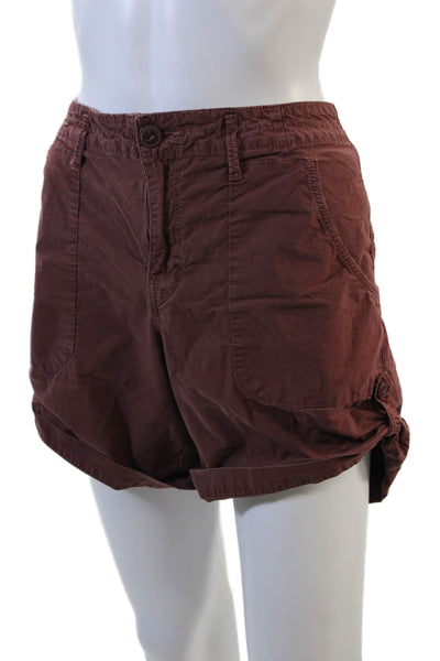 Sanctuary Unisex Cargo Chino Shorts Brown 97% Cotton 3% Spandex Button Size 30