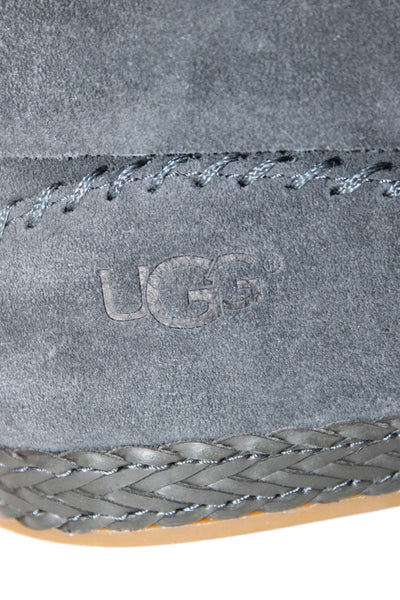Ugg Mens Suede Woodlyn Moccasin Shoes Navy Blue Size 11