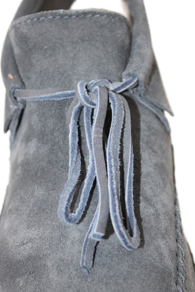 Ugg Mens Suede Woodlyn Moccasin Shoes Navy Blue Size 11