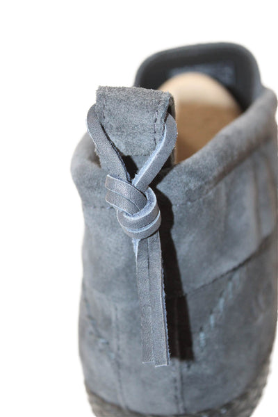 Ugg Mens Suede Woodlyn Moccasin Shoes Navy Blue Size 11