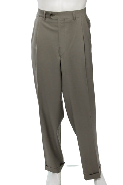 Boyds Mens Gray Wool Dress Pants Button Solid Classic Fall Size 42