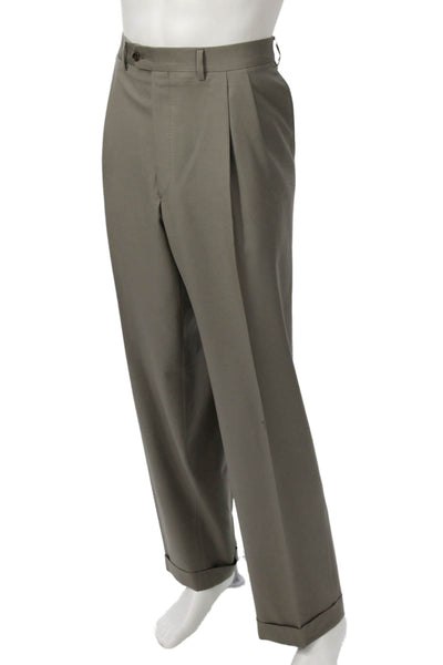 Boyds Mens Gray Wool Dress Pants Button Solid Classic Fall Size 42