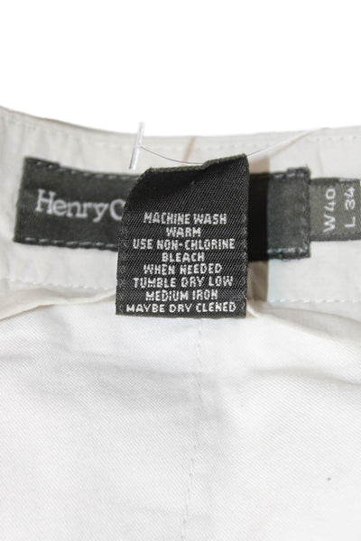 Henry Cottons Mens Chino Pants Beige Cotton Big Tall Size 40