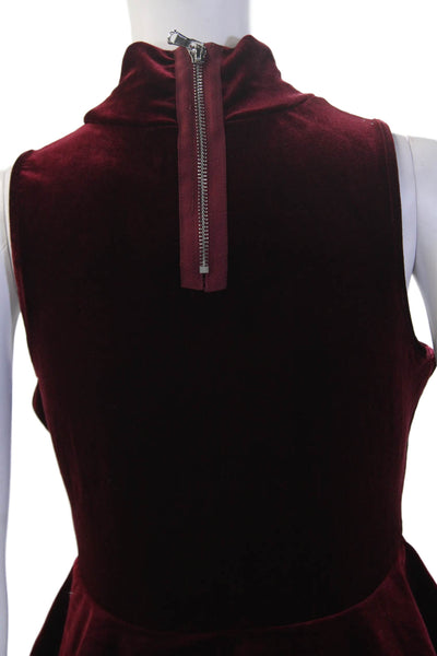 Torn by Ronny Kobo Women Red Mock Neck Tank Size S