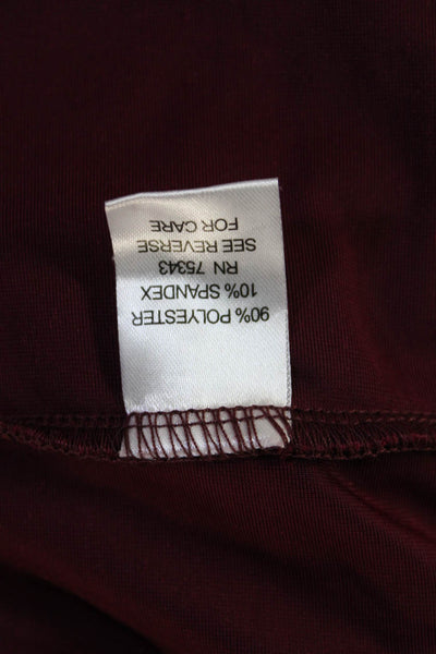 Torn by Ronny Kobo Women Red Mock Neck Tank Size S