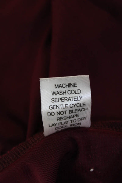 Torn by Ronny Kobo Women Red Mock Neck Tank Size S