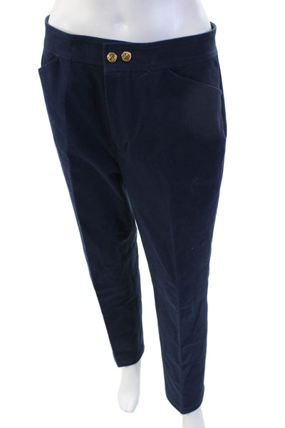 Lauren Ralph Lauren Womens Dark Blue Dress Pants Cotton Spandex Size 8