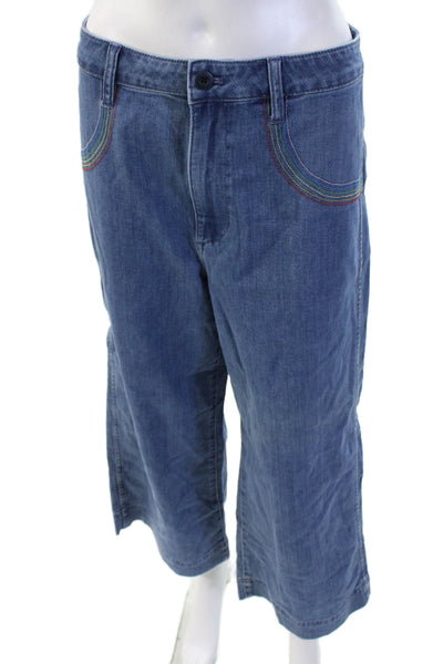 Madewell Womens Cropped Capri Pants Blue Size 29