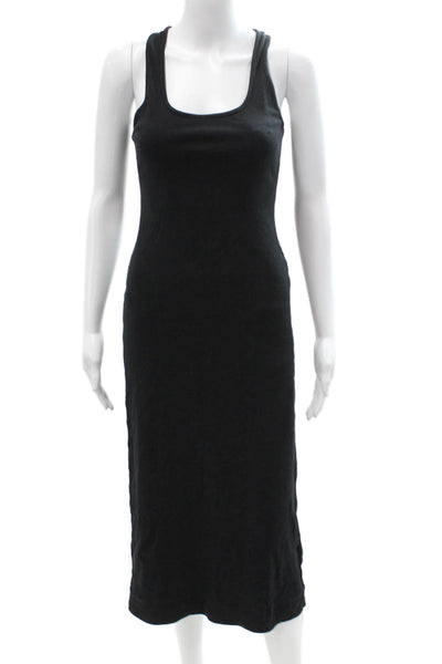 J Crew Womens Black Maxi Tank Dress Square Neck Sleeveless Size S