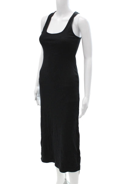 J Crew Womens Black Maxi Tank Dress Square Neck Sleeveless Size S