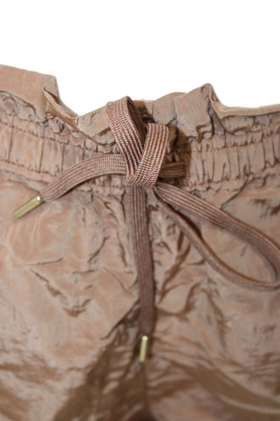 Varley Unisex Brown Nylon Drawstring Beach Shorts Size XS