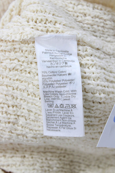 J Crew Women Pullover Sweater Sleeveless Crew Neck Beige Size S