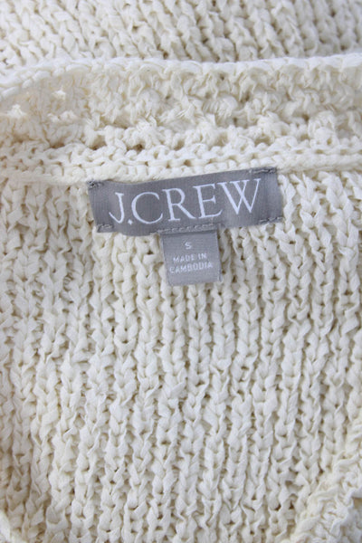 J Crew Women Pullover Sweater Sleeveless Crew Neck Beige Size S