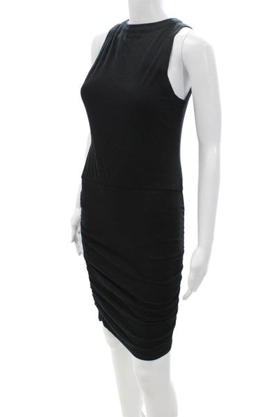 Philanthropy Women Bodycon Tank Dress Black Sleeveless Knee Length Size XS