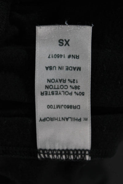 Philanthropy Women Bodycon Tank Dress Black Sleeveless Knee Length Size XS