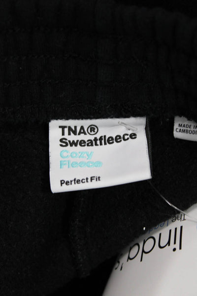 TNA Unisex Black Jogger Sweatpants Cotton Polyester Size L