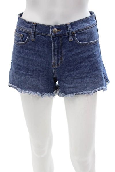 Hudson Unisex Dark Blue Cotton Spandex Beach Shorts Button Size 27