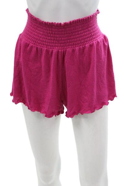 Z Supply Unisex Bohemian Pink Cotton Solid Shorts Size S