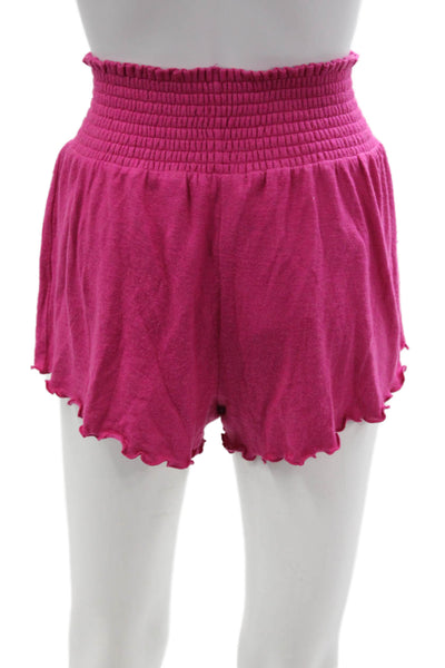 Z Supply Unisex Bohemian Pink Cotton Solid Shorts Size S