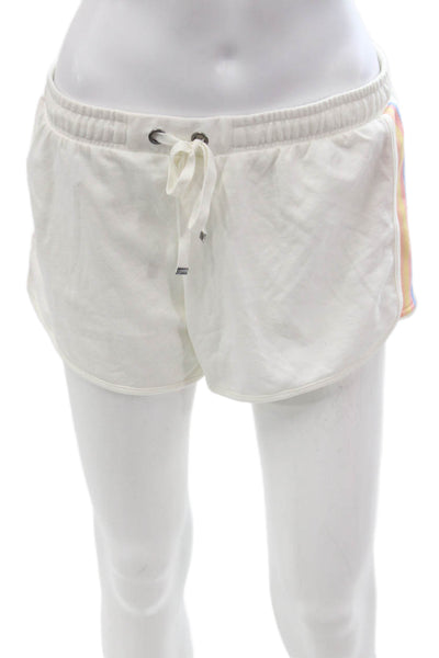 Z Supply Unisex Sweat Shorts White Drawstring 60% Cotton 40% Polyester Size S