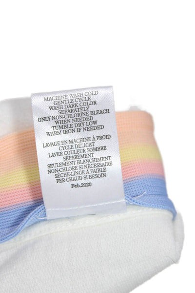 Z Supply Unisex Sweat Shorts White Drawstring 60% Cotton 40% Polyester Size S