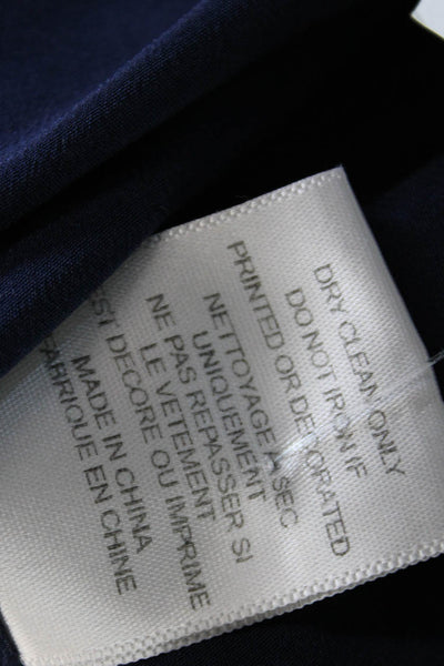 Equipment Femme Womens Sleeveless Silk Button-Up Blouse Dark Blue Size XS