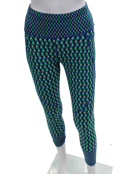 Sweaty Betty Womens Ankle Leggings Black Polyester Geometric Aztec Size 4