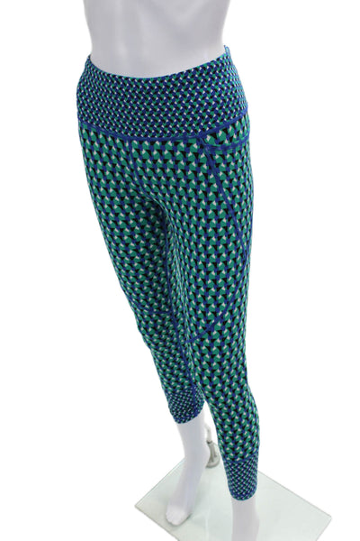 Sweaty Betty Womens Ankle Leggings Black Polyester Geometric Aztec Size 4