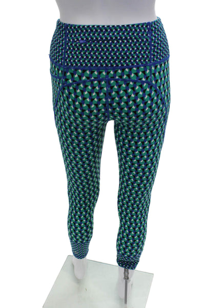 Sweaty Betty Womens Ankle Leggings Black Polyester Geometric Aztec Size 4
