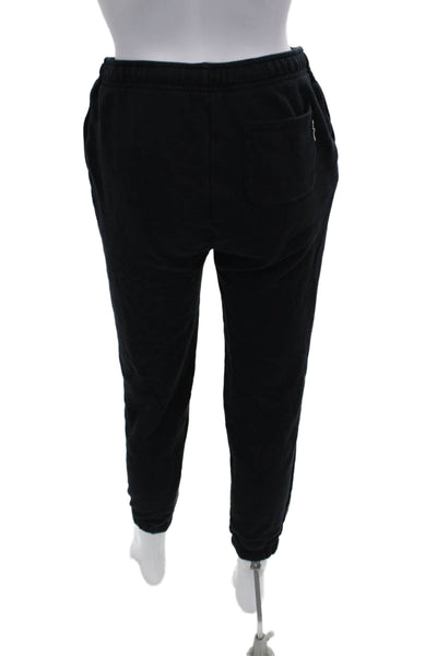 Wesley Unisex Black Jogger Sweatpants Drawstring Cotton Blend Size S
