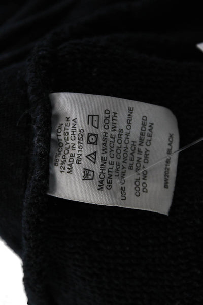 Wesley Unisex Black Jogger Sweatpants Drawstring Cotton Blend Size S