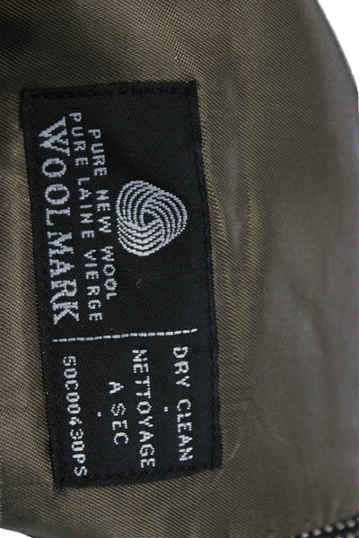 Michael Michael Kors Mens Classic Pure New Wool Dark Gray Blazer Size L