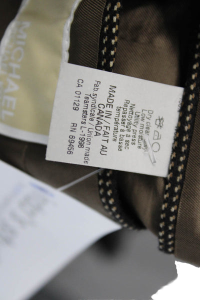 Michael Michael Kors Mens Classic Pure New Wool Dark Gray Blazer Size L