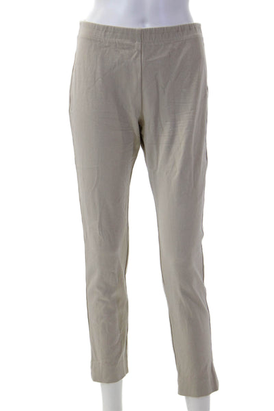 Fifteen Twenty Women Ankle Cropped Beige Cotton Solid Pants Size S