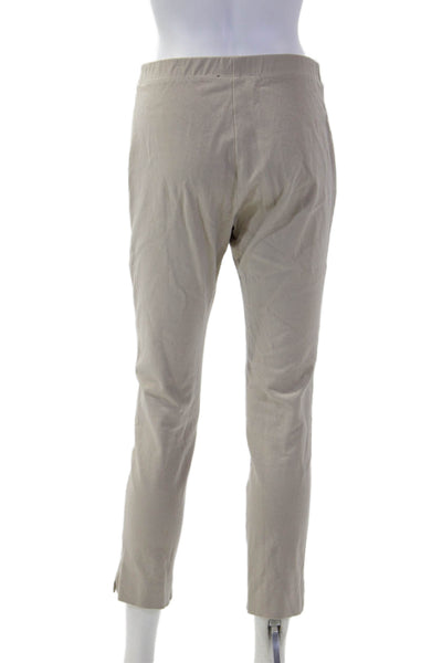 Fifteen Twenty Women Ankle Cropped Beige Cotton Solid Pants Size S
