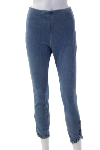 Lysse Womens Blue Ankle Cropped Jeggings Size S