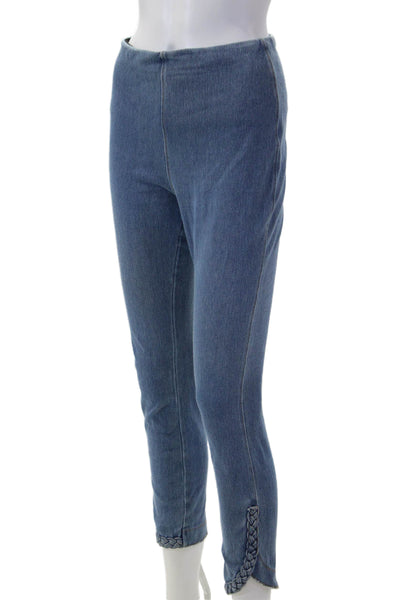 Lysse Womens Blue Ankle Cropped Jeggings Size S