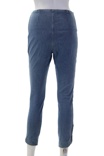 Lysse Womens Blue Ankle Cropped Jeggings Size S