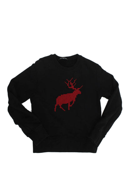 Dsquared2 Childrens Boys Long Sleeves Sweatshirt Black Cotton Size 8