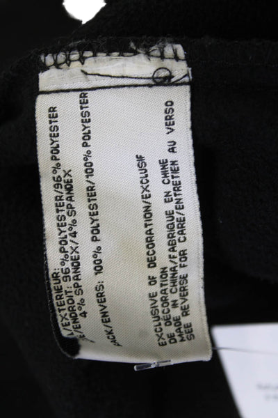 DKNY Womens Anorak Raincoat Black High Neck Button Long Sleeve Size XS