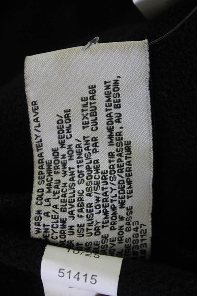 DKNY Womens Anorak Raincoat Black High Neck Button Long Sleeve Size XS