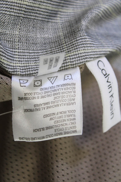 Calvin Klein Mens Windbreaker Jacket Beige Zip Polyester Size S
